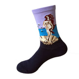 3D Print Oil Happy Funny Women Socks
