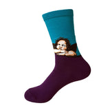 3D Print Oil Happy Funny Women Socks