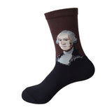 3D Print Oil Happy Funny Women Socks