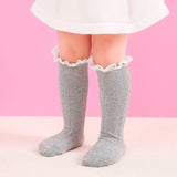 100% cotton baby knee socks