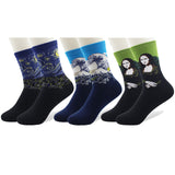 3D Print Oil Happy Funny Women Socks