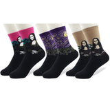 3D Print Oil Happy Funny Women Socks
