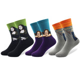 3D Print Oil Happy Funny Women Socks