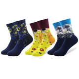 3D Print Oil Happy Funny Women Socks