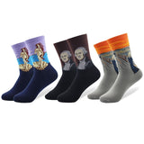 3D Print Oil Happy Funny Women Socks