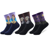 3D Print Oil Happy Funny Women Socks