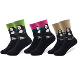 3D Print Oil Happy Funny Women Socks