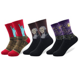 3D Print Oil Happy Funny Women Socks