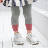cotton girls Leggings with color patch