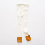 cotton girls Leggings with color patch