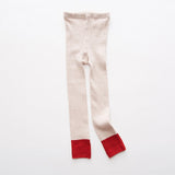 cotton girls Leggings with color patch